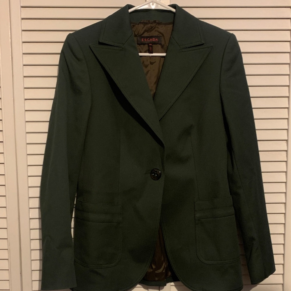 Escada Forest Green Tailored Blazer